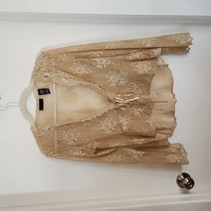 GORGEOUS NEW YORK AND COMPANY SHEER LACE BLOUSE